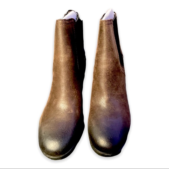 Sorel Wedge Joan Uptown Leather Chelsea Boot Blacknd Brown Waterproof Winter - Picture 9 of 11